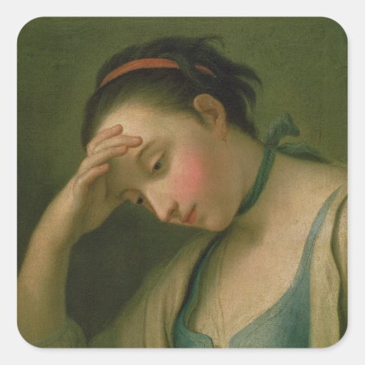 ポートレートの女性2 スクエアシール (正面)