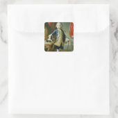 ポートレートの少年ペットスパニエル犬, 18世紀 スクエアシール (バッグ)