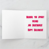 ポートレートの幽霊、ハロウィーン カード (内部)