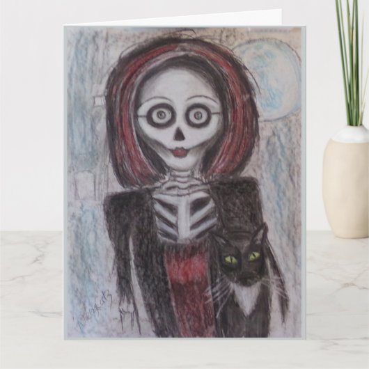 ポートレートの幽霊、ハロウィーン カード (正面)