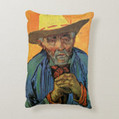 ポートレートの忍耐エスカレーターbyビンセント・ヴァン・ゴッホ アクセントクッション (裏面(縦))
