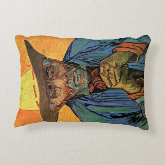 ポートレートの忍耐エスカレーターbyビンセント・ヴァン・ゴッホ アクセントクッション (裏面)