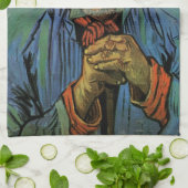 ポートレートの忍耐エスカレーターbyビンセント・ヴァン・ゴッホ キッチンタオル (折り畳み)