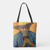 ポートレートの忍耐エスカレーターbyビンセント・ヴァン・ゴッホ トートバッグ (裏面)