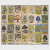 ポートレートの木の包装紙 ラッピングペーパー (フラット)