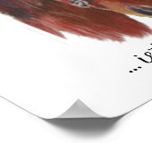 ポートレートの栗の馬インパステル ポスター (角)