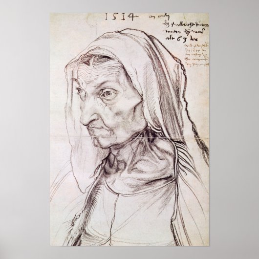 ポートレートの母， 1514 ポスター (正面)