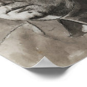 ポートレートの毛沢東by徐Beihong ポスター (角)