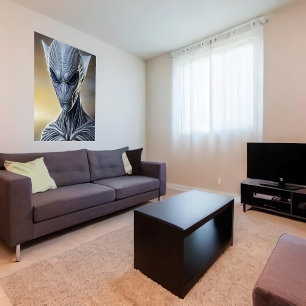 ポートレートの灰色のエイリアン   AIアートポスター ポスター