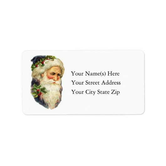ポートレートの父クリスマスヴィンテージ住所 シール (正面)