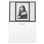 ポートレートの白黒ヴィンテージポートレート カレンダー (3月 2027)