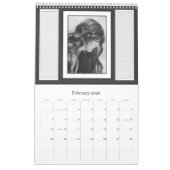 ポートレートの白黒ヴィンテージポートレート カレンダー (2月 2026)