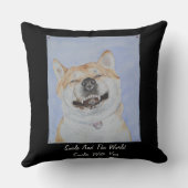 ポートレートの美しい犬ととてもかわいい犬 クッション (裏面)