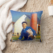 ポートレートの農家ファームライフNC Wyeth 1943 クッション (ブランケット)