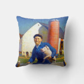 ポートレートの農家ファームライフNC Wyeth 1943 クッション (裏面)