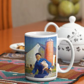 ポートレートの農家N C Wyeth Americana Art 15oz コーヒーマグカップ