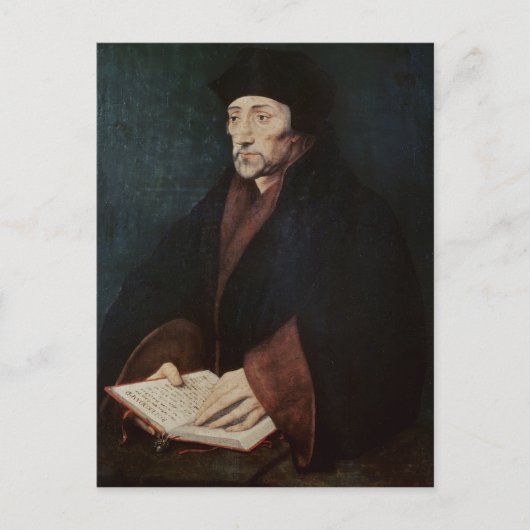 ポートレートのDesiderius Erasmus of Rotterdam ポストカード (正面)