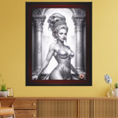 ポートレートのDrusella Arkaevis AI Art by Xzendor7 キャンバスプリント (インサイチュ (リビング))