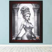 ポートレートのDrusella Arkaevis AI Art by Xzendor7 キャンバスプリント (インサイチュ (ウッドフロア))