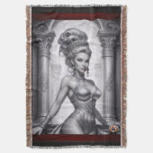 ポートレートのDrusella Arkaevis AI Art by Xzendor7 スローブランケット (正面縦)