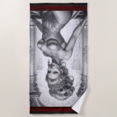 ポートレートのDrusella Arkaevis AI Art by Xzendor7 ビーチタオル (正面)