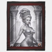 ポートレートのDrusella Arkaevis AI Art by Xzendor7 フリースブランケット (正面)