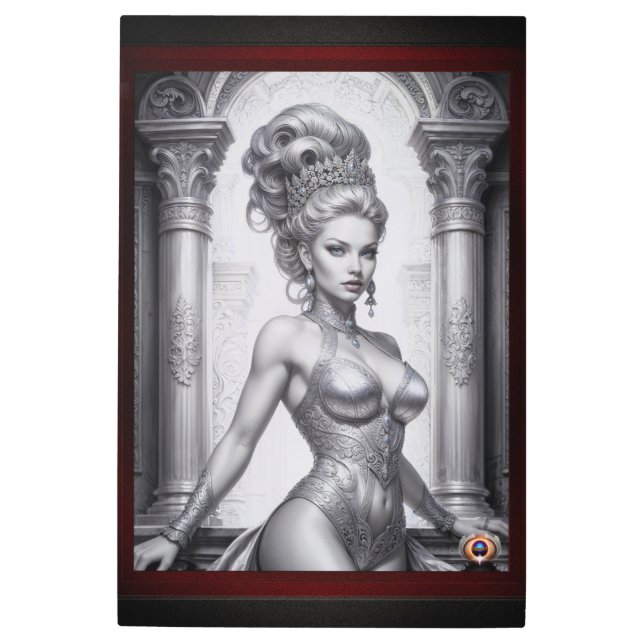 ポートレートのDrusella Arkaevis AI Art by Xzendor7 メタルプリント (正面)