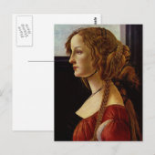 ポートレートのSimonetta Vespucci by Botticelli ポストカード (正面/裏面)