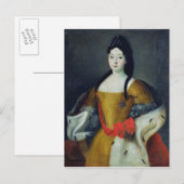 ポートレートのTsarevna Anna Petrovna, 1740s ポストカード (正面/裏面)