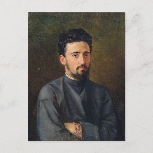 ポートレートのVsevolod M. Garshin, 1878 ポストカード (正面)