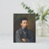ポートレートのVsevolod M. Garshin, 1878 ポストカード (スタンド正面)