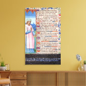 ポートレートを持つ壮大な文字 キャンバスプリント (インサイチュ (リビング))