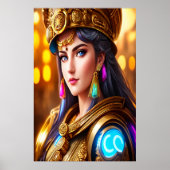 ポートレートアテナギリシャ女神 | AI Art ポスター (正面)