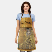 ポートレートアデル・ブロッホ・バウアー1クリムト・アート エプロン (着用した状態)