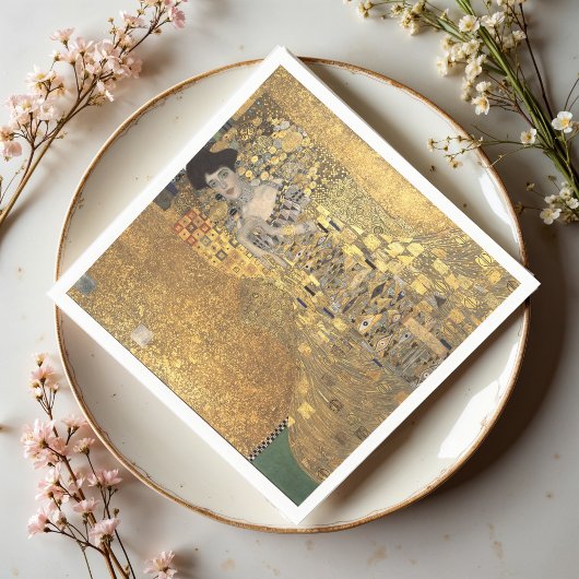 ポートレートアデル・ブロッホ・バウアー1クリムト・アート スタンダードカクテルナプキン