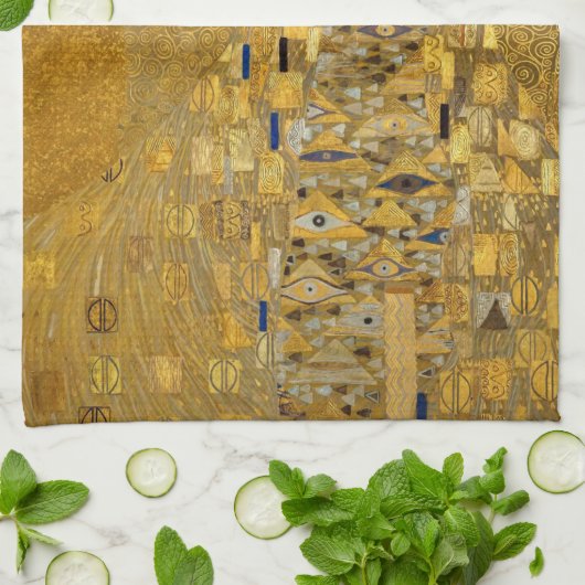 ポートレートアデル・ブロッホ・バウアーIバイグスタフクリムト キッチンタオル (折り畳み)