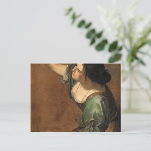 ポートレートアレグリー絵画アルテミシアゲンティエス ポストカード (スタンド正面)