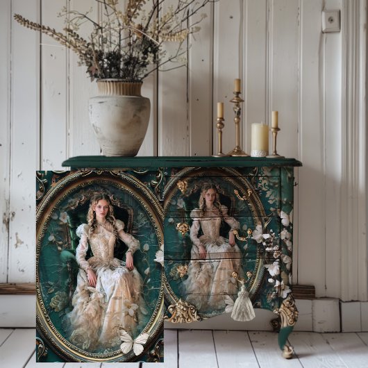 ポートレートアートエドワーディアンエラエメラルドグリーン 薄葉紙