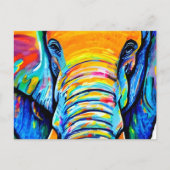 ポートレートアートエレファント ポストカード (正面)
