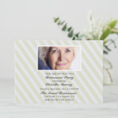 ポートレートイエローストライプパーティー 招待状 (スタンド正面)