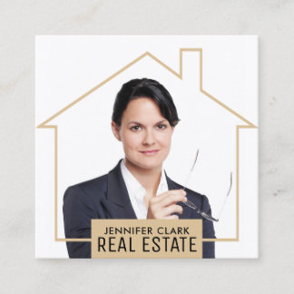 ポートレートイメージハウス形状フレーム スクエア名刺