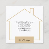 ポートレートイメージハウス形状フレーム スクエア名刺 (裏面)