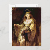 ポートレートオブサスキアアズフローラバイレンブラント ポストカード (正面/裏面)