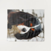 ポートレートオブザキングチャールズカバリエスパニエル犬 タペストリー (正面(横))