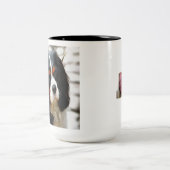 ポートレートオブザキングチャールズカバリエスパニエル犬 ツートーンマグカップ (中央)