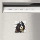 ポートレートオブザキングチャールズカバリエスパニエル犬 マグネット (インサイチュ (食洗機))