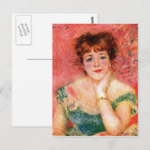 ポートレートオブジャンヌサマーリーバイピエールルノアール ポストカード (正面/裏面)