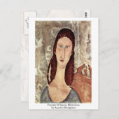 ポートレートオブジャンヌヘブテルネバイアメデオモディリアーニ ポストカード (正面/裏面)