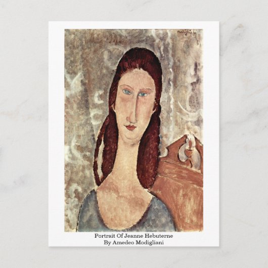 ポートレートオブジャンヌヘブテルネバイアメデオモディリアーニ ポストカード (正面)
