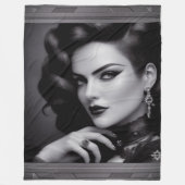 ポートレートオブスパイカリナシェパードバイザンドール7 フリースブランケット (正面)